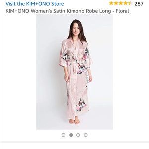Satin pink Kim+Ono kimono
